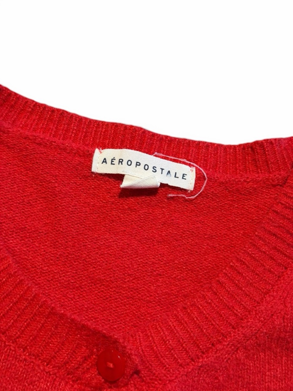 Aeropostale Classic Red Button-Front Cardigan - Picture 5 of 5